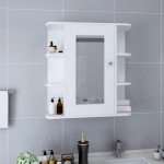 Vannitoa peegelkapp, valge, 66 x 17 x 63 cm, mdf