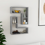 Seinariiulid 2 tk, betoonhall, 50 x 15 x 50 cm, tehispuit