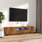 2-osaline telerikapikomplekt, LED, suitsutatud tamm, tehispuit