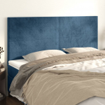 Voodipeatsid 4 tk, tumesinine, 100x5x78/88 cm, samet