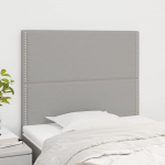 Voodipeatsid 2 tk, helehall, 100x5x78/88 cm, kangas