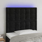 LED-voodipeats, must, 100x5x118/128 cm, samet