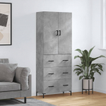 K&otilde;rge kapp, betoonhall, 69,5 x 34 x 180 cm,tehispuit