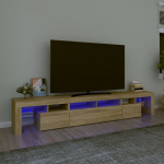 Telerialus LED-tuledega, sonoma tamm, 230x36,5x40 cm