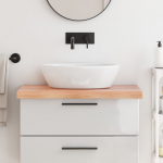 Vannitoa tasapind, helepruun, 80 x 50 x (2-6) cm, t&auml;ispuit