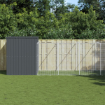 Koerakuut aedikuga, antratsiithall, 214x661x181 cm, teras