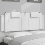 Voodipeatsi padi Viana, valge, 120 cm, kunstnahk