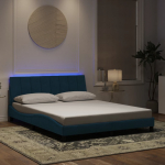 VOODIRAAM LED-TULEDEGA, SININE, 160 X 200 CM, SAMET