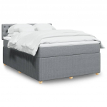 Kontinentaalvoodi madratsiga, helehall, 160x200 cm, kangas