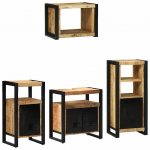Vannitoa m&ouml;&ouml;blikomplekt 4 tk pruun 55 x 35 x 60 cm tugev mango puu