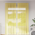 Voile kardinad varrastaskutega 2 tk, kollased