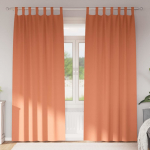 Kardinad r&otilde;ngastega 2 tk terrakota 225 x 140 cm pol&uuml;ester