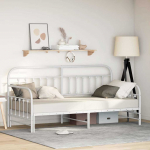 Voodiraam Valge 90 x 200 cm Pulberv&auml;rvitud teras