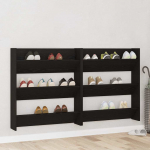 Kinga kapp riiuliga 2 tk must tamm 85 x 18 x 90 cm tehispuit