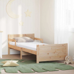 Voodiraam madratsiga peaga Pruun 80 x 200 cm Tahke m&auml;nd