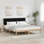 Voodiraam Pehme Peatoega peaga Pruun 180 x 200 cm M&auml;nnipuit