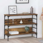 Konsoollaud riiuliga vana puit 100 x 32 x 75 cm tehispuit