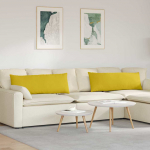 Diivanipadjad 2 tk kollane 120 x 40 cm korter kangas