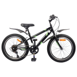 Laste Bike 24 Tolli 6-Speed 8-12 aastastele Must