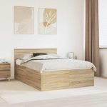 Voodiraam peatsiga sonoma tamm 150 x 200 cm tehispuit