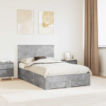 Voodiraam peatsiga sahtliga Betoonhall 120 x 190 cm Tehispuit