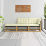Sektsionaalne diivan padjaga Valge 241,5 x 83 x 73 cm