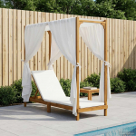 &Uuml;ksik p&auml;ikese lounger ventileerimise ja kardinatega Kreemjas