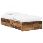 Voodiraam ladustamisega Vana puit 80 x 200 cm Tehispuit