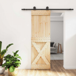 Liuguks naturaalne ja must 70 x 210 cm tahke m&auml;nnipuit