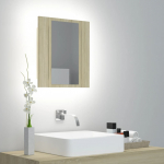 LED-peeglikapp sonoma tamm 40x12x45 cm, akr&uuml;&uuml;l