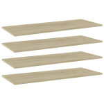 Riiuliplaadid 4 tk, sonoma tamm, 100x40x1,5 cm, puitlaastplaat