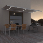 Automaatne varikatus ledi ja tuuleanduriga 600x350 cm kreemjas