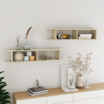 Seinariiulid 2 tk, sonoma tamm, 105x18x20 cm, puitlaastplaat