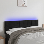 LED-voodipeats, must, 144x5x78/88 cm, samet