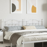 Metallist voodipeats, valge, 200 cm