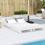Lamamistoolid 2 tk, valge, 205x60x31,5 cm m&auml;nnipuit
