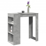 Baarilaud riiulitega, betoonhall, 102x50x103,5 cm tehispuit