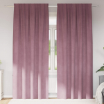 Pimendavad kardinad 2 tk tumepink 140 x 225 cm samet