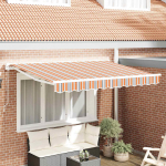 Sisset&otilde;mmatav varikatus mitmev&auml;rviline triip 350x200 cm