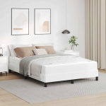 Voodiraam madratsiga PUHAS VALGE 160 x 200 cm kangas