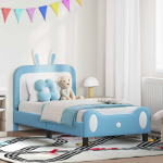 Laste voodiraam peatoega Sinine 80 x 160 cm PU