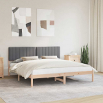 Voodiraam Pehme Peatoega Tumehall 180 x 200 cm Tahke m&auml;nd