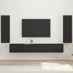 TV seinakapikomplekt seinale kinnitatav 4 tk must tehispuit