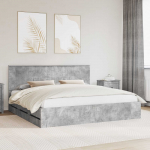 Voodiraam peatsiga sahtliga Betoonhall 200 x 200 cm Inseneripuit