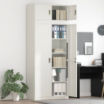 Hoiukapp 2 tk Valge 90 x 40 x 220 cm Teras Lukustatav