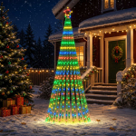 LED j&otilde;ulupuu 250 cm 475 LED-i Mitmev&auml;rviline Teras Must