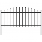 Piirdeaed teravatipuline, teras, (0,5-0,75) x 1,7 m, must