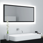 LED vannitoa peeglikapp, must, 100x8,5x37 cm, akr&uuml;&uuml;l
