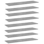 Riiuliplaadid 8 tk, betoonhall, 100x30x1,5 cm, puitlaastplaat