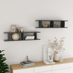 Seinariiulid 2 tk, hall, 90x18x20 cm, puitlaastplaat
